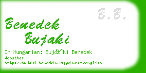 benedek bujaki business card